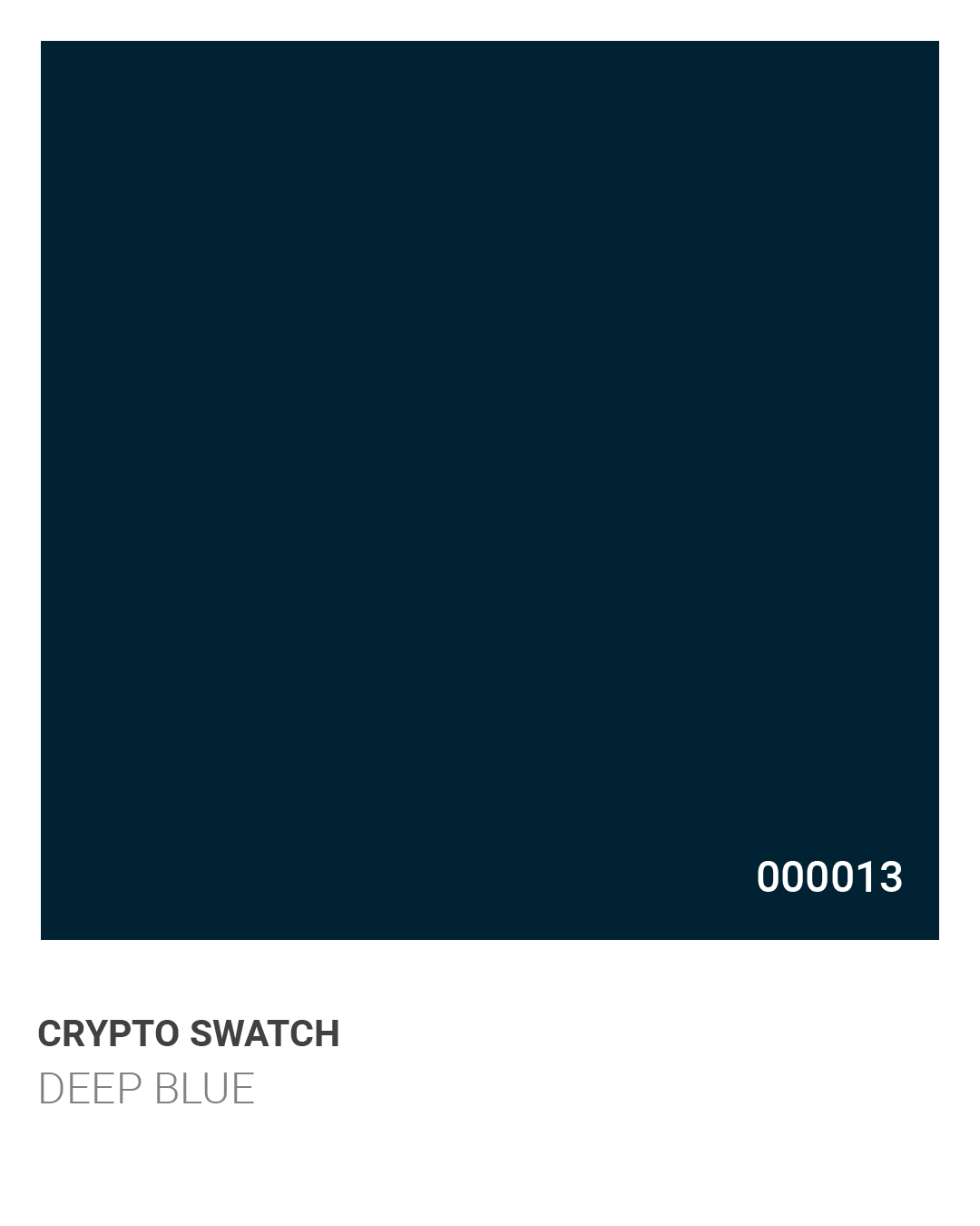 Crypto Swatch - Deep Blue
