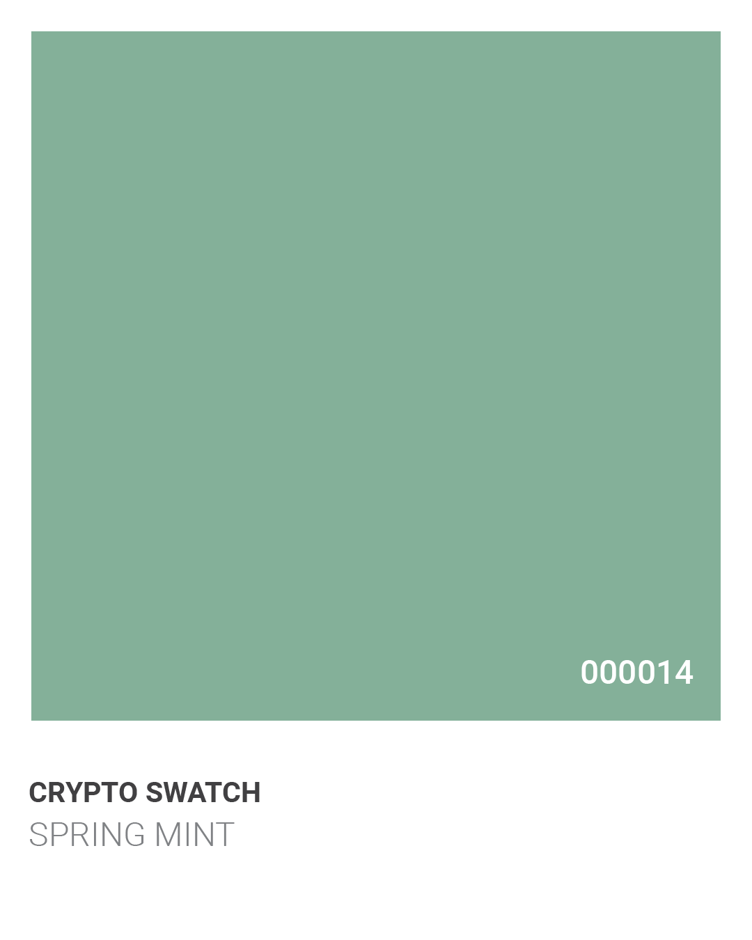 Crypto Swatch - Spring Mint