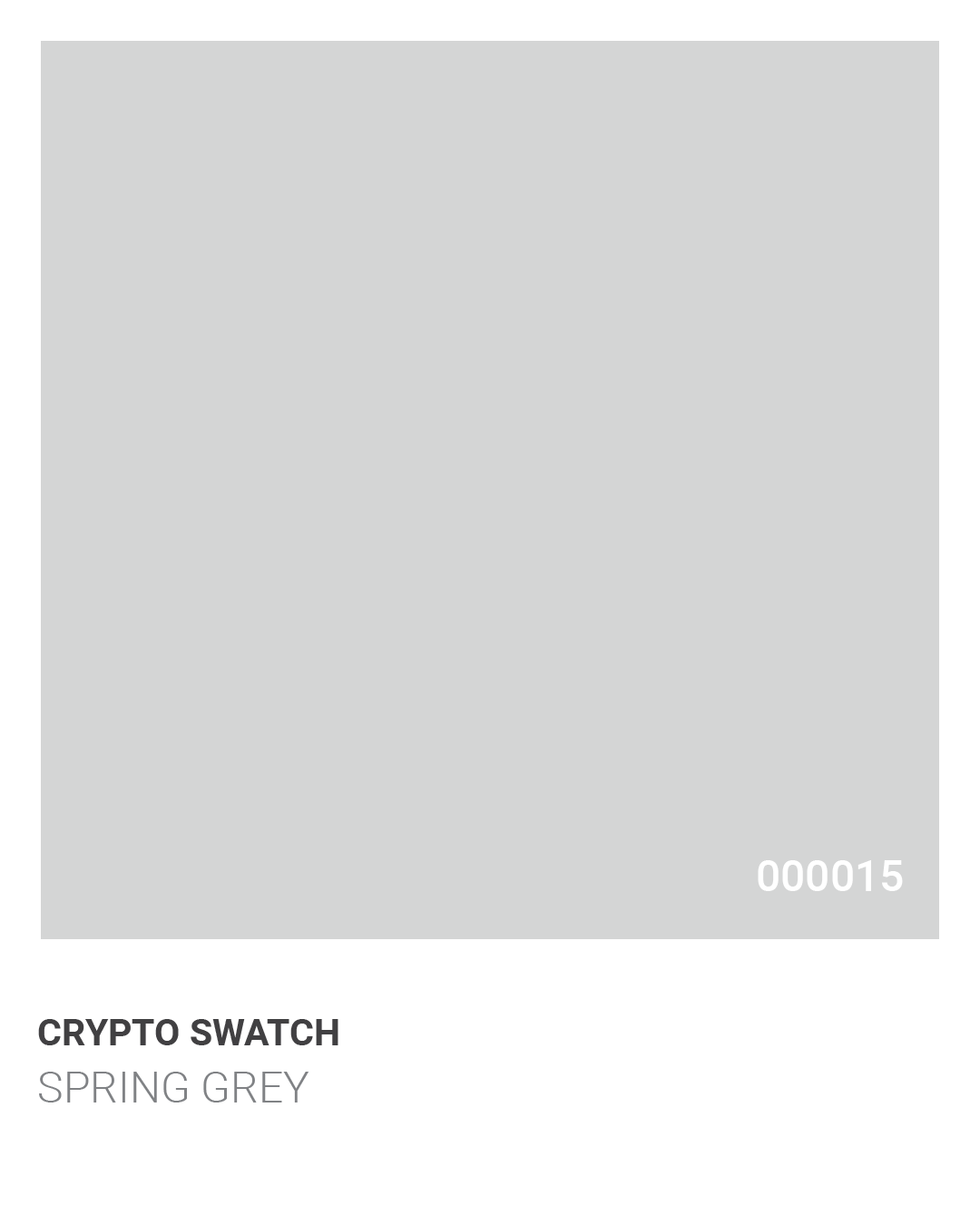 Crypto Swatch - Spring Grey