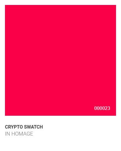 Crypto Swatch - In Homage No. 000023