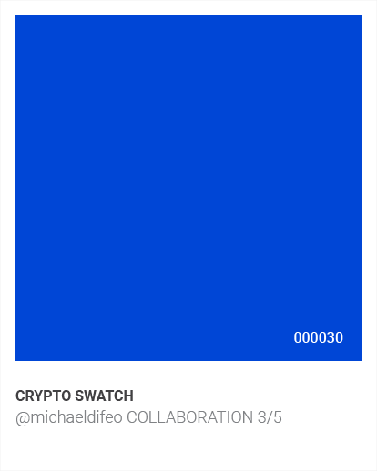 Crypto Swatch, @michaeldifeo Collaboration 3/5