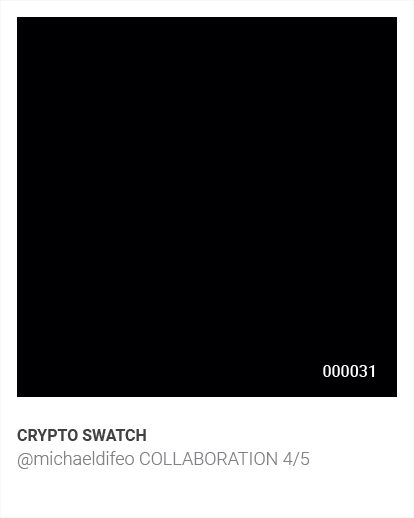 Crypto Swatch, @michaeldifeo Collaboration 4/5