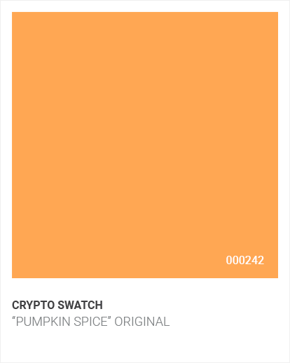 @CryptoSwatches Original: "Pumpkin Spice" - No. 000242
