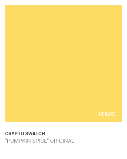 @CryptoSwatches Original: "Pumpkin Spice" - No. 000243